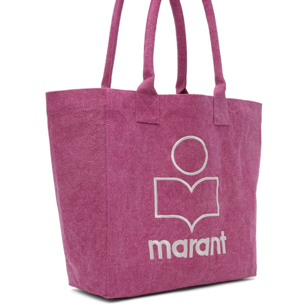 NWT Isabel Marant Yenky Small Washed Canvas Tote Bag in Pink. - Picture 4 of 7